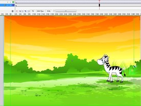 斑马在外面草原走动11秒动画