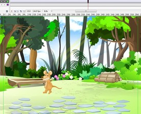 一只老鼠在树木树林中走13秒