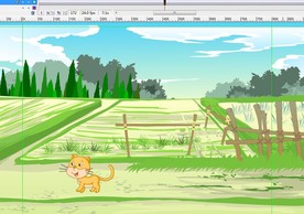 小猫咪在野外走过10秒动画