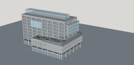 L型现代办公楼