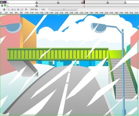 城市道路天桥擦拭遮罩5秒