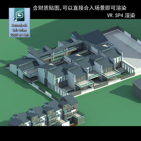 写字楼 现代办公楼 建筑模型图