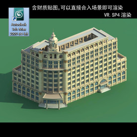 写字楼 现代办公楼 建筑模型图
