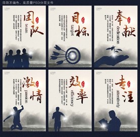 企业文化展板形象墙学校励志标语