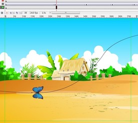 村落蓝色蝴蝶飞翔6秒动态