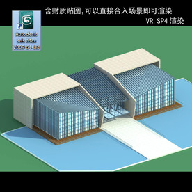 写字楼 现代办公楼 建筑模型图