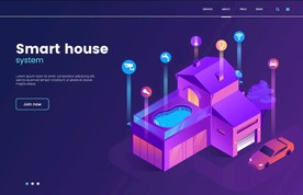 矢量智能家居生活插画设计