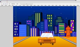 车子往画面这边过来6秒动画