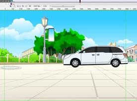 车辆在马路上行驶而过6秒动画