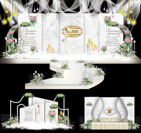 白色大理石主题婚礼