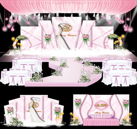 粉色婚礼 主题婚礼
