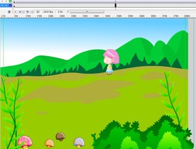 小女孩心情很好的在野外走过6秒