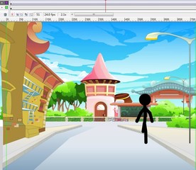 T字路口走过来的火柴人6秒