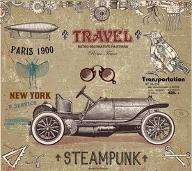 复古工业风交通装饰画