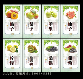 各种水果展板