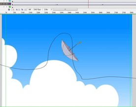 天上被风吹着飞舞的雨伞6秒