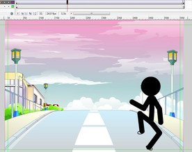 奇怪动作火柴人走过来4秒动画