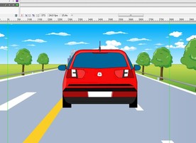 车子往前面行驶重复动画15秒