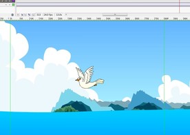 鸽子飞过海洋动画14秒