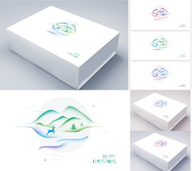 圣诞节中西结合包装标签设计