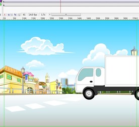 货车从城市道路上走过6秒
