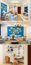 田园地中海客厅空间