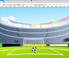 球在场上滚动7秒动画