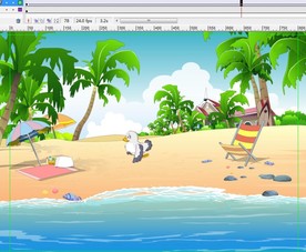 鸽子鸟儿在海边飞过动画6秒