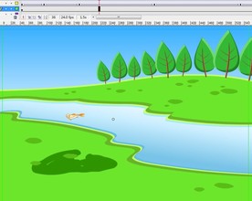 河流污染而出现的死鱼漂流6秒