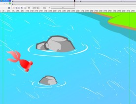 流淌着河流有鱼游过6秒