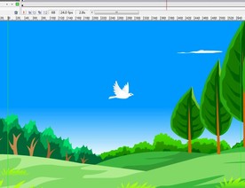 树丛森林中飞过的鸟儿6秒