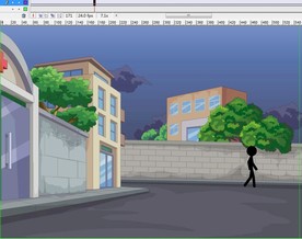 黑色火柴人走过医院门口11秒