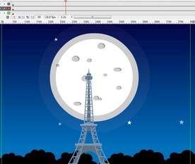 夜幕下闪烁的星星动画6秒
