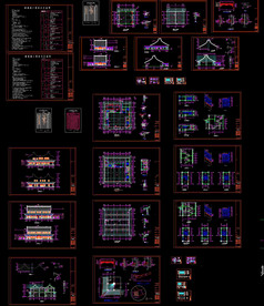四层古建筑民居建筑施工图
