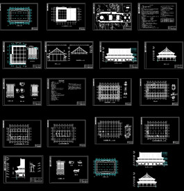 观音宝殿建筑施工图