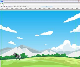 一头斑马在草原上行走14秒