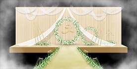 简洁大方香槟色婚礼效果图设计