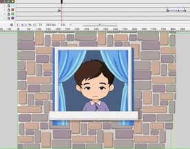 小孩从窗户探出头看6秒