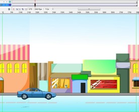 流线型汽车在街道上行驶10秒
