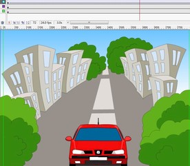 汽车从远处开过来6秒动画