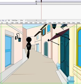 火柴人忽然从街道走出来6秒