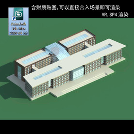 写字楼 现代办公楼 建筑模型图