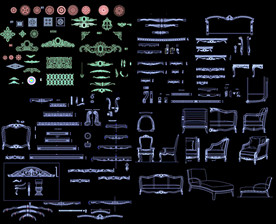 欧式家具雕花纹