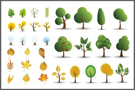 卡通艺术树形系列