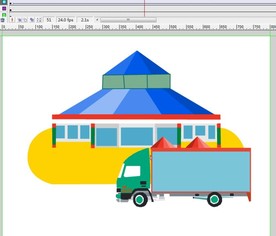 货车和商场动画5秒