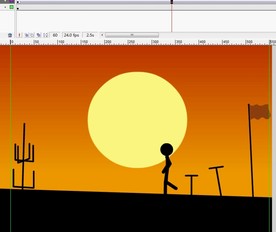 黄昏下奔跑青春的火柴人6秒