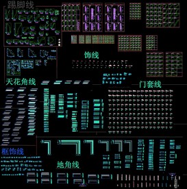 欧式线条cad图库