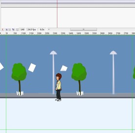男子从街道边走过动画10秒