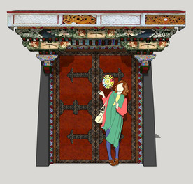 藏式风格大门
