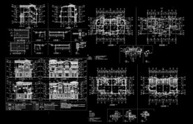 三层别墅建筑图纸